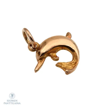 Delfiini riipus, korkeus 19mm, 585,  Paino: 1,9 g