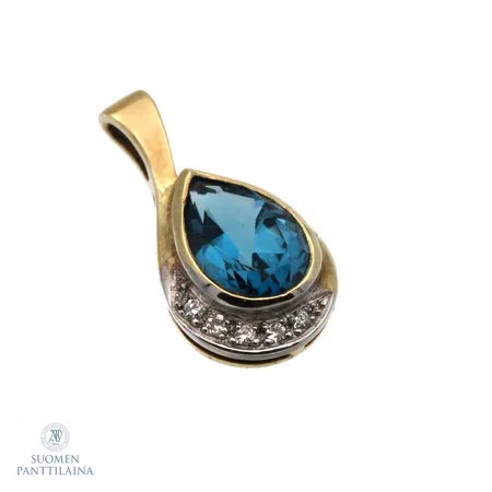 Kiviriipus timanteilla 5xn.0.01ct, korkeus 21mm, 585br,  Paino: 2,2 g