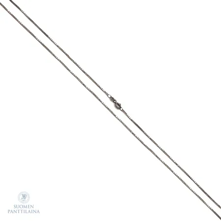 Venetsia kaulaketju, ketjussa vääntymiä, pituus 63cm, 925 Paino: 4 g