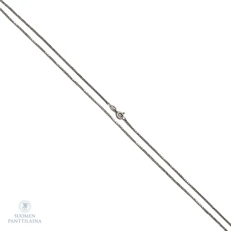 Venetsia-kaulaketju, ketjussa vääntymiä,  pituus 47cm, 925,  Paino: 2,8 g