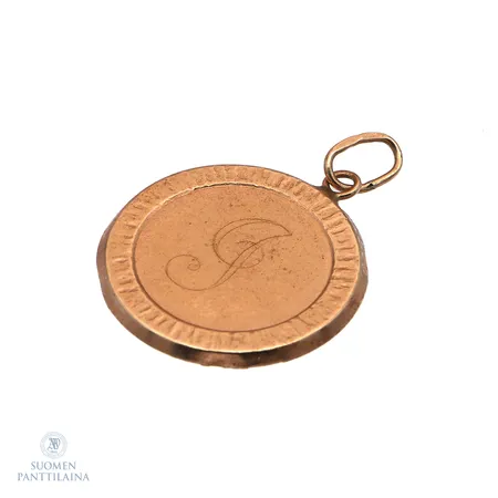 Riipus, kaiverrettu, korkeus 22mm, 585, Paino: 0,5 g