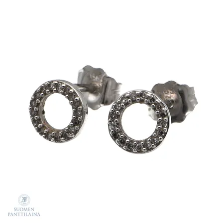 Timanttikorvakorut 34xn.0.005ct, Ø 5,8mm, 585 valkokulta, Paino: 0,8 g