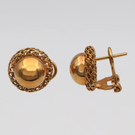 Korvakorut klipsitaustalla, Ø 14mm, 585,  Paino: 3,9 g