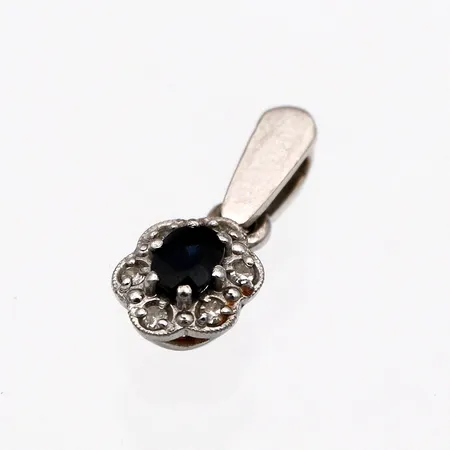 Kiviriipus timanteilla 6xn0.005ct, korkeus 15mm, 750br valkokultaa, Paino: 1,1 g