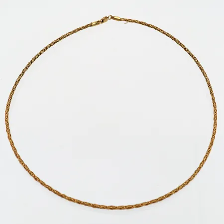 Kaulakoru, pituus 41cm, yksi punos irronnut, 750, Paino: 6,8 g