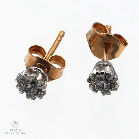 Timanttikorvakorut 2xn.0.14ct, korkeus 5mm, 750,  Paino: 1,3 g