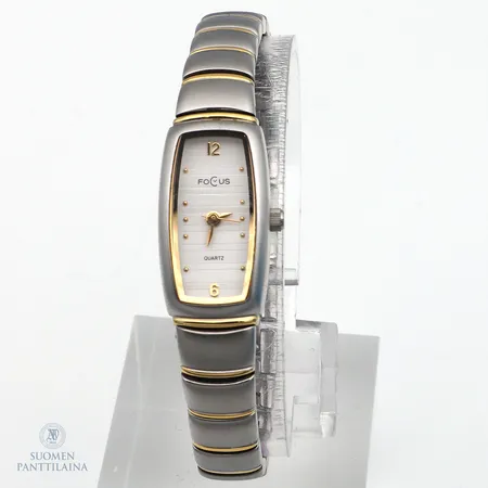 Teräsrannekello Focus  quartz, 0125-0320, rungon mitat 14.5x25mm, teräsrannekkeen pituus 180mm, 