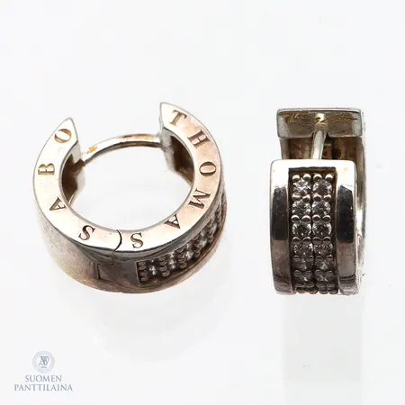Kivikorvakorut, Thomas Sabo, korkeus 15mm, 925br,  Paino: 7,4 g