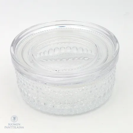 Purkki, Iittala, Kastehelmi, mitat 116x57mm, kirkas