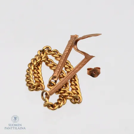 Viallisia koruja, 585br (ketjuosa metallia),  Paino: 2,8 g