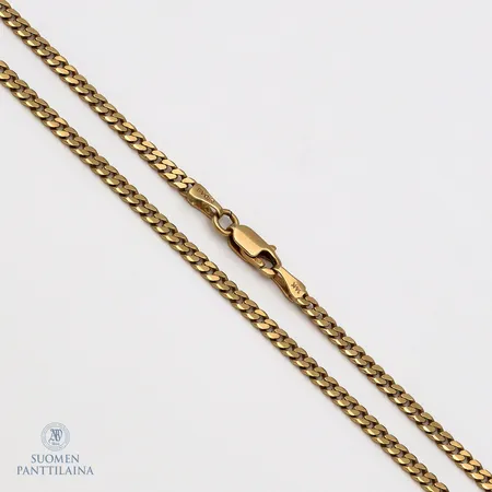 Panssarikaulaketju, pituus 47cm, leveys 3mm, 585,  Paino: 9,5 g