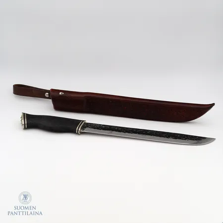 Puukko nahtupessa, Käsityö Niko S. terän pituus 28cm, 