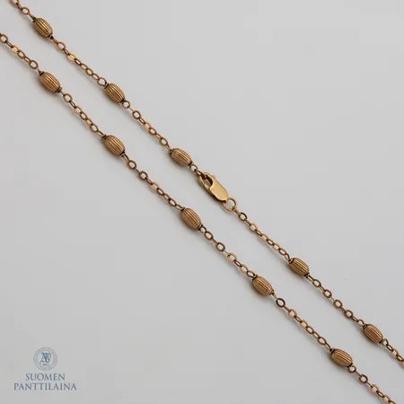 Kaulakoru, pituus 50cm, leveys 2-4mm, 585,  Paino: 8,6 g