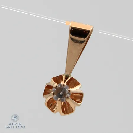Timanttiriipus 1xn.0.02ct, korkeus 10mm, leveys 4mm, 585,  Paino: 0,1 g