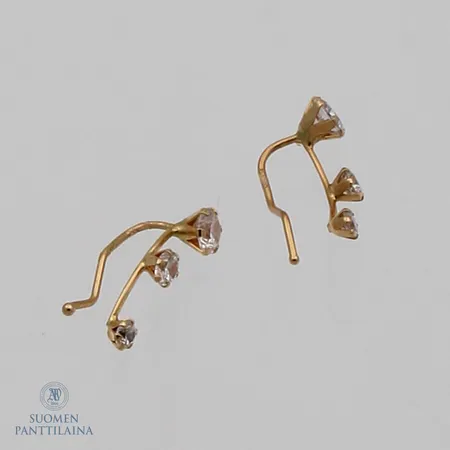 Vialliset korvakorut, 585br,  Paino: 0,8 g