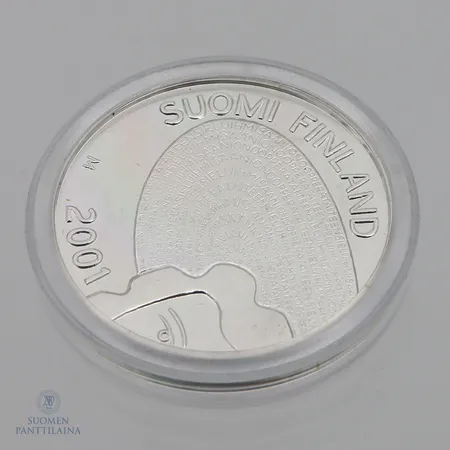 Juhlaraha, Aino Ackté ja Ooppera 2001, nimellisarvo 100mk, 925,  Paino: 32 g