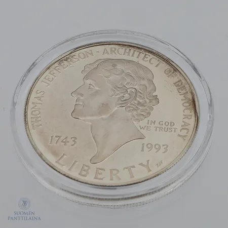 Hopeadollari, Yhdysvallat, Thomas Jefferson, 900,  Paino: 26,7 g