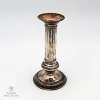Kynttilänjalka emaloidulla vaakunalla, korkeus 160mm, Pilari, 925br, Paino: 163,7 g
