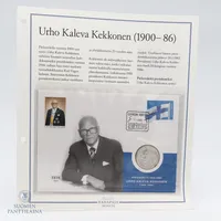 Juhlaraha, Urho Kekkonen presidenttikauden 25 vuotis-juhlaraha, 1981, nimellisarvo 50 mk, 500, Paino: 20 g