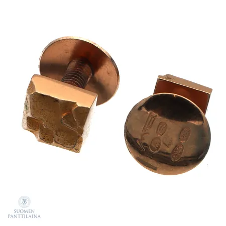 Kultanapit, Lapponia, desing Björn Weckström, mitat 7x6mm, 585,  Paino: 3,8 g