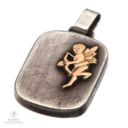 Riipus, kaiverrettu, korkeus 24mm, 925,  Paino: 2 g