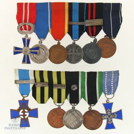 Ripa: VM 4 (18) siviili, VM 1 (41), VM 2 (39), VSma "Lempäälä Lahtis", Tsmm "Kotijoukot", Jsmm. Ripa 2: Sin. risti "1917-1918", Vssm 2 "1939-1940", SK ansioluokan harrastusmerkki, Sk ansiomitali, kotijoukkojen mm. (Vssmm 1) "1939-1940" (vaillinainen). Miniripa: kts. edellinen listaus.