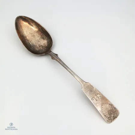 Puurolusikka, kaiverrettu, Musla, pituus 255mm, vuodelta 1926, 813,  Paino: 76,7 g