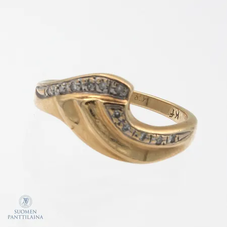 Timanttisormus 11xn.0.005ct, koko 17½, 585,  Paino: 3,2 g