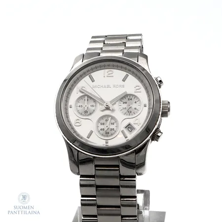 Teräsrannekello Michael Kors,  Runway kronografikello, 5076, taulun Ø 38mm, Quartz, rannekkeen pituus 160mm, rannekkeessa naarmuja.