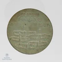 Juhlaraha, Suomen itsenäisyyden kunniaksi 1917-1967, nimellisarvo 10mk, 900,   Paino: 23,7 g