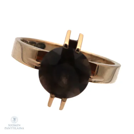 Kivisormus, kaiverrettu, koko 16½, 585br,  Paino: 3,7 g