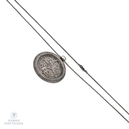 Kaulakoru, Kalevala Koru, ketjun pituus 60cm, riipuksen korkeus 53mm, 813h Paino: 13,9 g