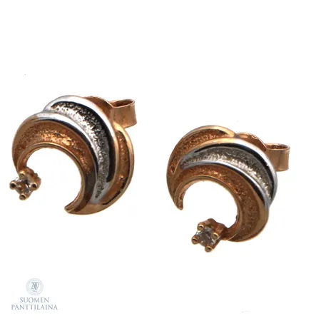 Kivikorvakorut, korkeus 9mm, 585br,  Paino: 1,1 g