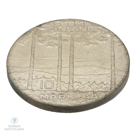 Juhlaraha, Urho Kekkonen 1975, nimellisarvo 10 mk, 500,  Paino: 23,2 g