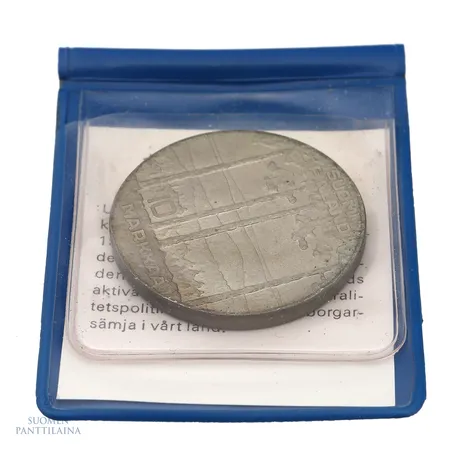 Juhlaraha, Urho Kekkonen 1975, nimellisarvo 10 mk, 500,  Paino: 23,4 g