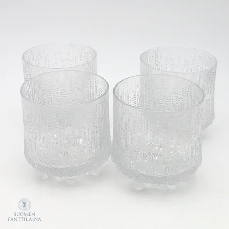 Neljä juomalasia, Ultima Thule, Iittala, korkeus 86mm, 