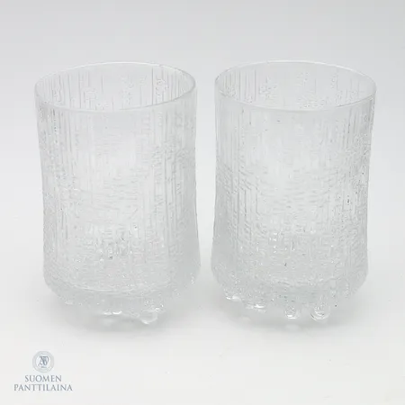 Kaksi juomalasia, Ultima Thule, Iittala, korkeus 125mm, 