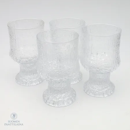 Neljä juomalasia, Ultima Thule, Iittala, korkeus 122mm, 