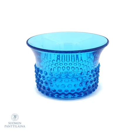 Kulho Nuutajärven lasi, Näppylä-kulho, design Saara Hopea, korkeus 10cm,