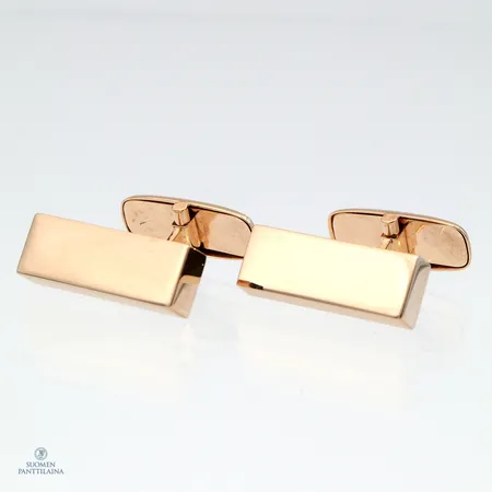 Kalvosinnapit, kaiverrettu ja käytön jälkiä, mitat 7x20mm, vuodelta 1965, nimileima NW Westerback Eino Ky, 585br,  Paino: 9,5 g