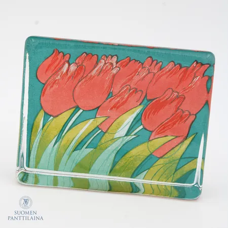 Lasikortti, Iittala, Tulppaanit, Heljä Liukko-Sundström, 145x115mm
