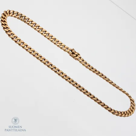 Panssarikaulaketju, pituus 43cm, leveys 8mm, 585,  Paino: 33 g