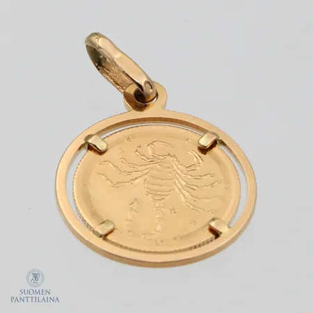 Skorpiooni-riipus, korkeus 30mm, Ø 20mm, 585,  Paino: 3,3 g