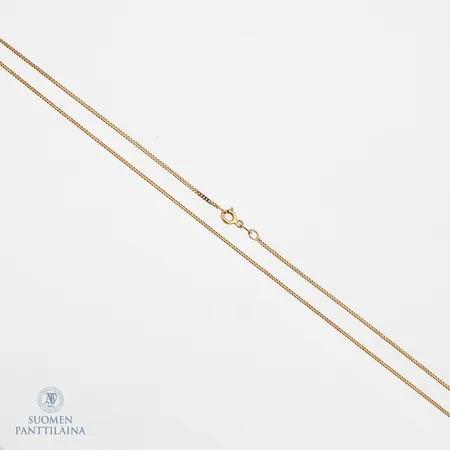 Panssarikaulaketju, pituus 42cm, leveys 1mm, 585,  Paino: 2,7 g