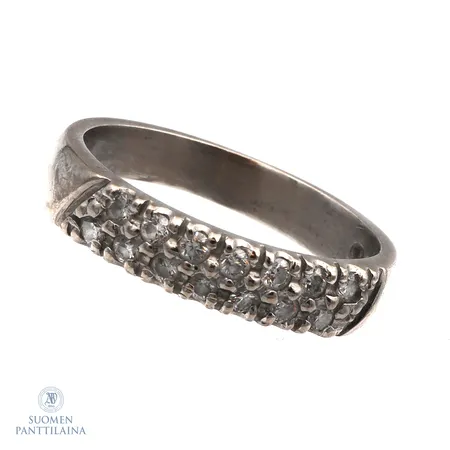 Timanttisormus 14xn.0.02ct, koko 16½, 750 valkokulta,  Paino: 4 g