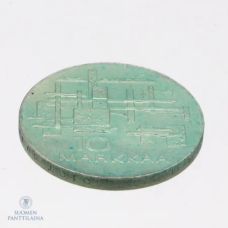 Juhlaraha, Suomen itsenäisyyden kunniaksi 1917-1967, nimellisarvo 10mk, 900, Paino: 24 g