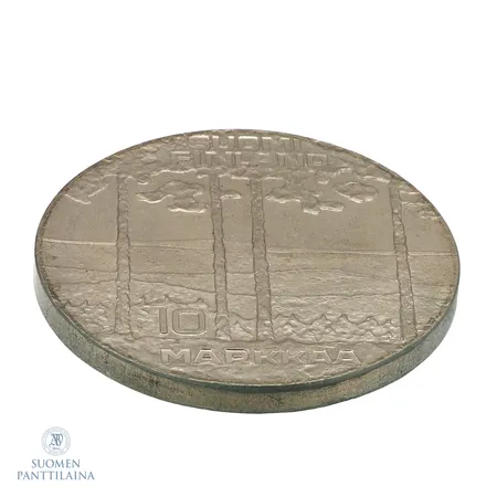 Juhlaraha, Urho Kekkonen 1975, nimellisarvo 10 mk, 500,  Paino: 23,6 g