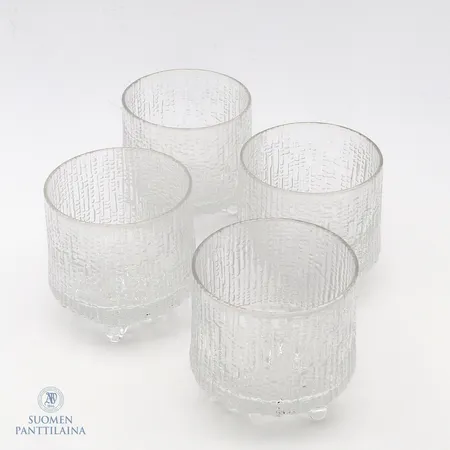 Neljä juomalasia, 20cl, Ultima Thule, Iittala, kirkas. 