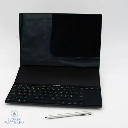 Kannettava tietokone, Asus VivoBook ZenBook Pro Duo OLED 14", Intel Core i7-12700H, 32 Gt RAM, 1 Tt SSD, NVIDIA GeForce RTX 3050 Ti, stylus kynä, suojapussi, ostokuitti Verkkokauppa
