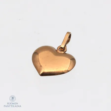 Sydän-riipus, korkeus 17mm, 585,  Paino: 0,5 g